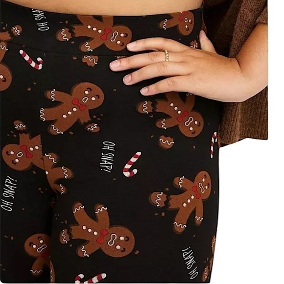 Torrid Gingerbread Print Full Length Signature Leggings Nwt